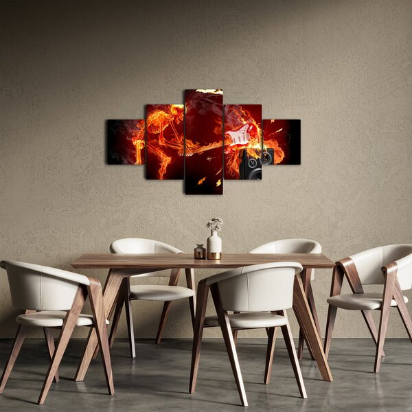 Obraz - Hudba v plamenech (125x70 cm)