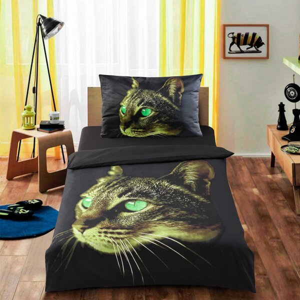 APEX 3D povlečení - Zelená kočka