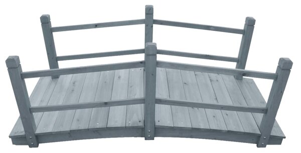 Zahradní můstek šedý 140 x 60 x 56 cm masivní jedle
