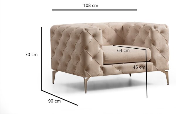 Křeslo Collo (béžová). Akce -25%