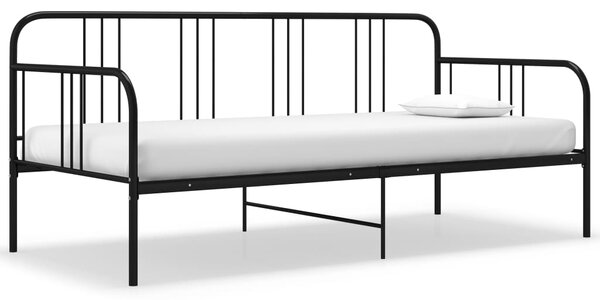 Rám rozkládací postele černý kovový 90 x 200 cm