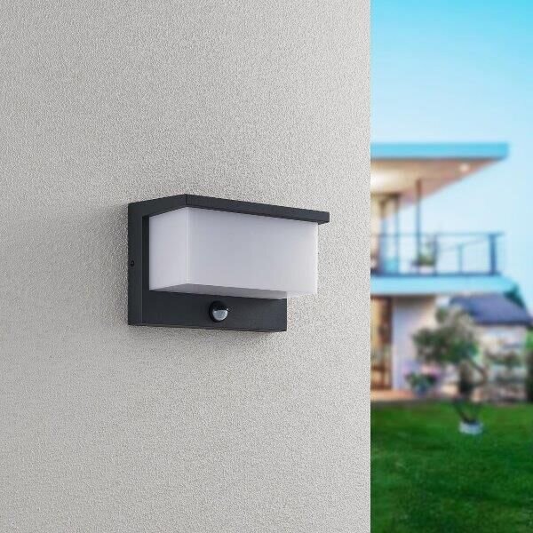 TRIO 240969142 NESTOS venkovní nástěnné svítidlo se senzorem SMD LED 13W/1300lm 3000K IP54 antracitová, bílá