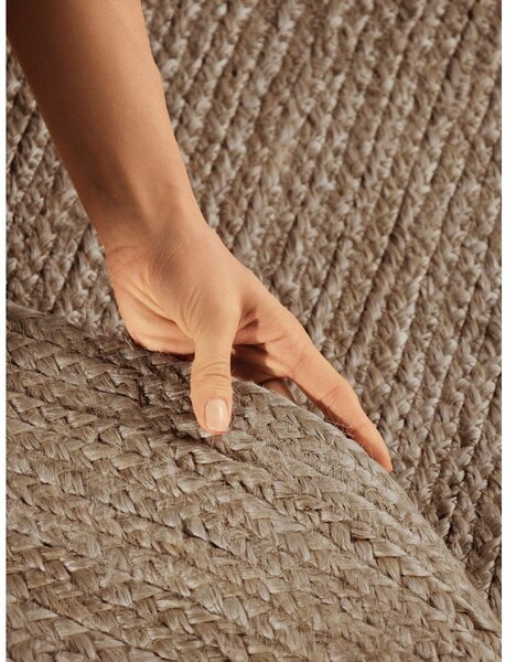 Oboustranný/ručně tkaný jutový koberec v tmavě přírodní barvě 160x230 cm Braided – Hanse Home
