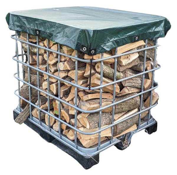 Xstrong IBC plachta s oky – 5BALENÍ – 1,2 × 1 m – Zelená – Povtrnostn odolná plachta – UV odolná – Krycí plachta pro IBC kontejnery s míí