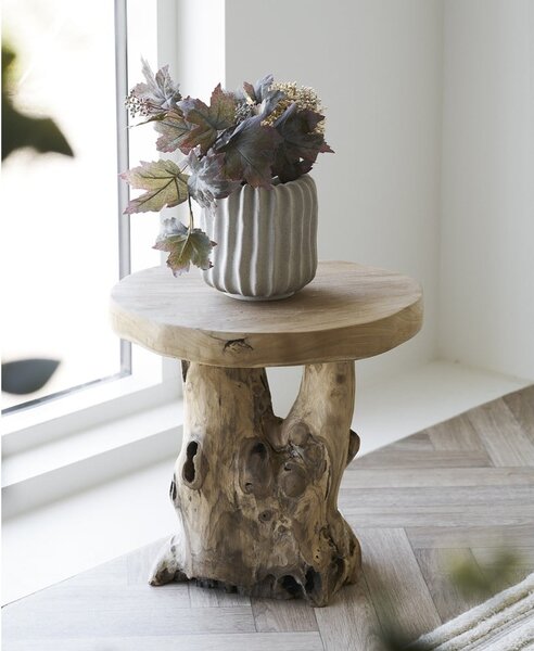 Kulatý odkládací stolek z teakového dřeva ø 40 cm Palena – House Nordic