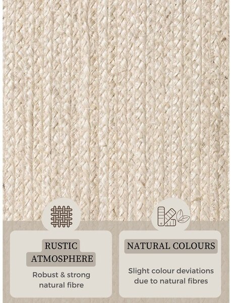 Oboustranný/ručně tkaný jutový koberec ve světle přírodní barvě 160x230 cm Braided – Hanse Home