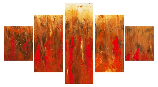 Obraz malované abstrakce (125x70 cm)