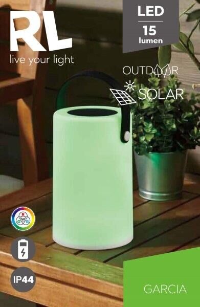 TRIO Reality R54066101 GARCIA dekorační solární svítidlo SMD LED V205mm 0,1W/15lm 3000K RGBW IP44 bílá