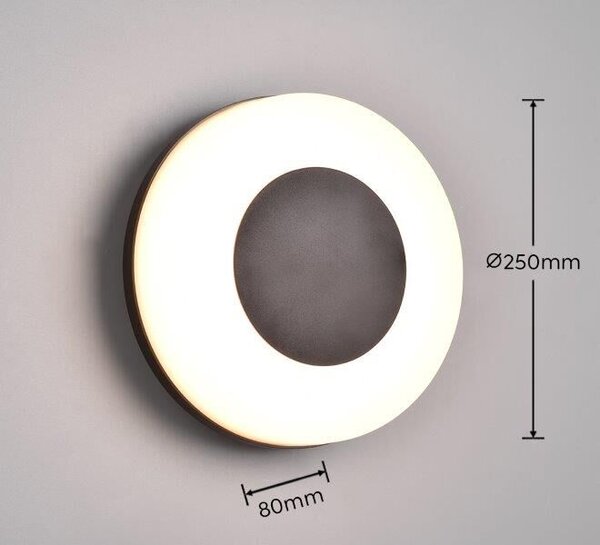 TRIO Reality R24246132 MORENA venkovní nástěnné svítidlo SMD LED 14W/1500lm 2300+3000+4000K IP54 černá, bílá