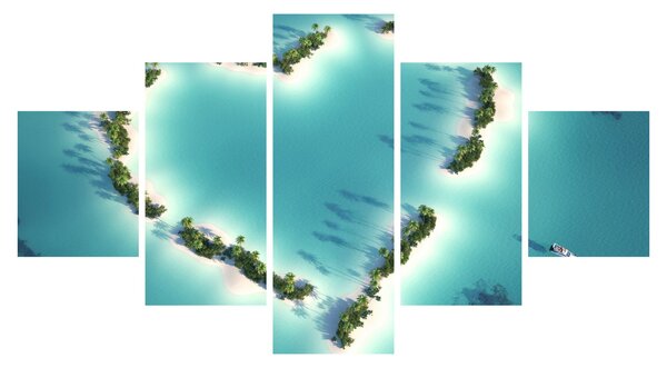 Obraz - Ostrovy srdce (125x70 cm)