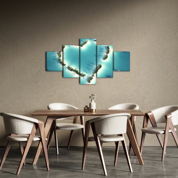 Obraz - Ostrovy srdce (125x70 cm)