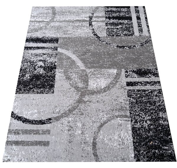 Makro Abra Moderní kusový koberec Soho 19 Geometrický šedý Rozměr: 120x170 cm