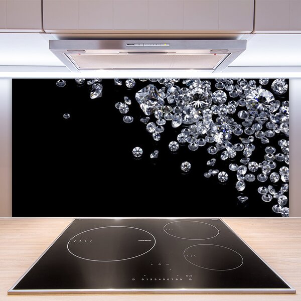 Kuchyňský skleněný panel Diamanty Umění 125x50 cm