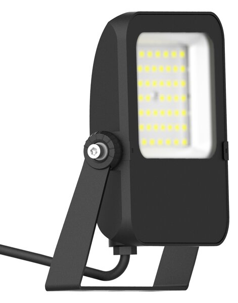 Schrack Venkovní reflektor Capri LED 50W, 6000lm, 4000K, IP65, 17,4x14cm, černá
