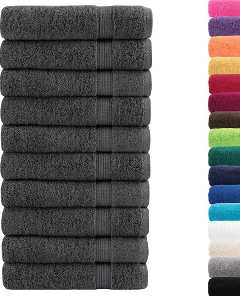Prémiové ručníky SOLUND 50 ks antracitové 50x100 cm 600 g/m² 137159