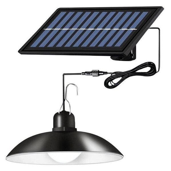 LED Stmívatelný solární lustr na lanku LED/1,8W/3,7V IP44 6500K 1600 mAh + DO
