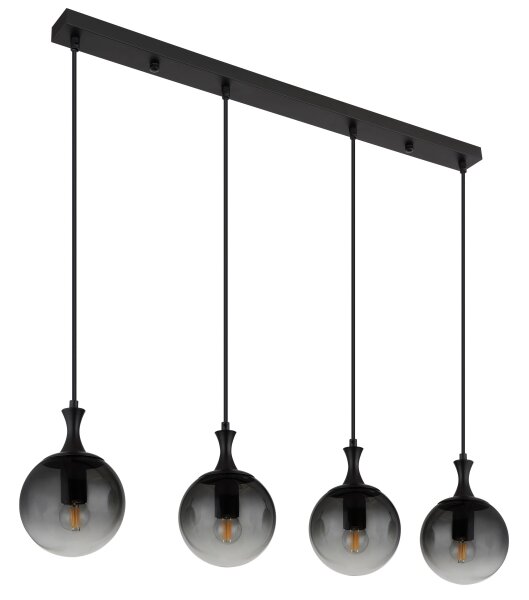 Globo 15885-4H - Lustr na lanku DALTON 4xE27/10W/230V černá