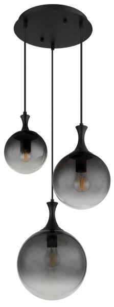 Globo 15885-3H - Lustr na lanku DALTON 3xE27/10W/230V pr. 48 cm černá