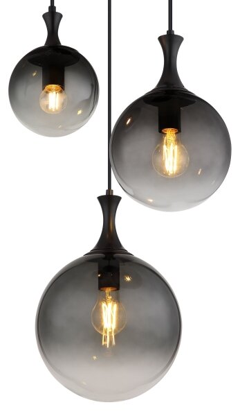 Globo 15885-3H - Lustr na lanku DALTON 3xE27/10W/230V pr. 48 cm černá