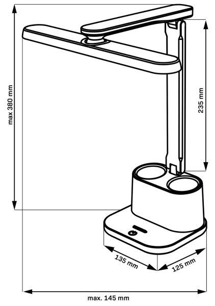 LED Stmívatelná dotyková stolní lampa BARI LED/6W/230V černá