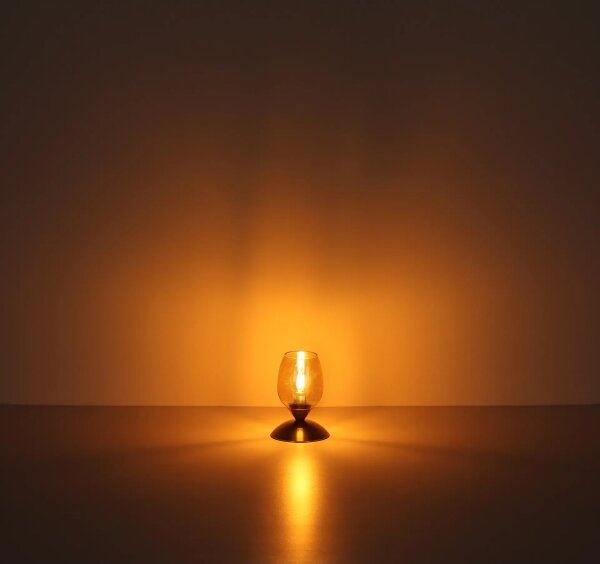 Globo 24007M - Stolní dotyková lampa KUWAITA 1xE14/25W/230V mosaz