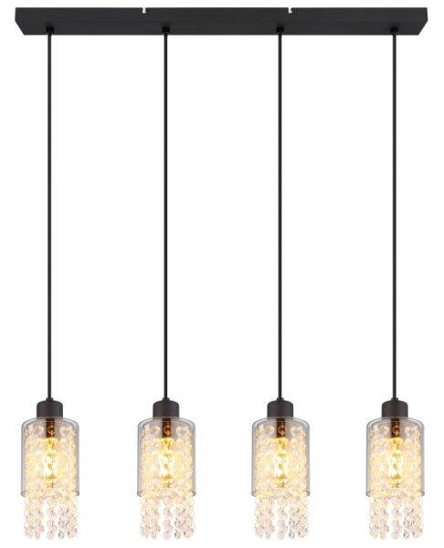 Globo 15799-4H - Lustr na lanku BACKEY 4xE27/40W/230V černá