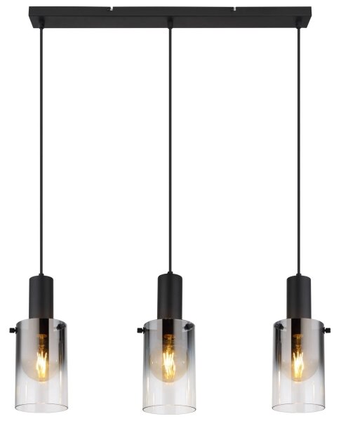Globo 15907-3H - Lustr na lanku FLORENTINA 3xE27/40W/230V černá