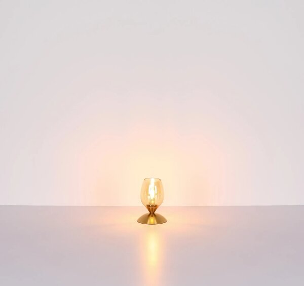 Globo 24007M - Stolní dotyková lampa KUWAITA 1xE14/25W/230V mosaz