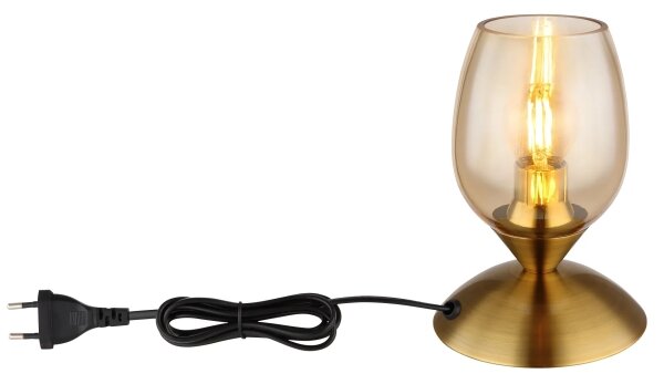 Globo 24007M - Stolní dotyková lampa KUWAITA 1xE14/25W/230V mosaz