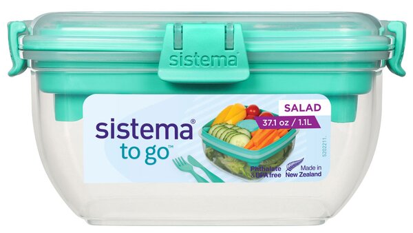 Sistema Krabička na salát To Go 1,1l Barva: ocean blue