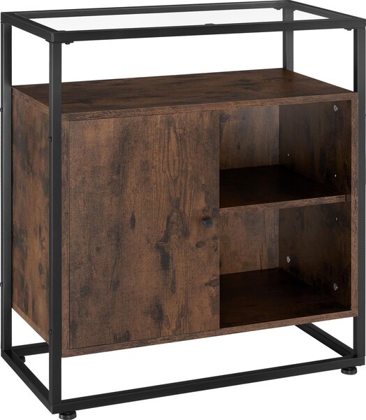 Komoda Conventry 70x38x80,5 cm - Prmyslové dřevo tmavé, rustikální