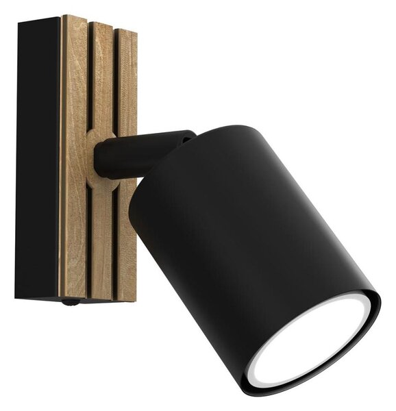 Nástěnné bodové svítidlo TERRA 1xGU10/8W/230V černá/dub
