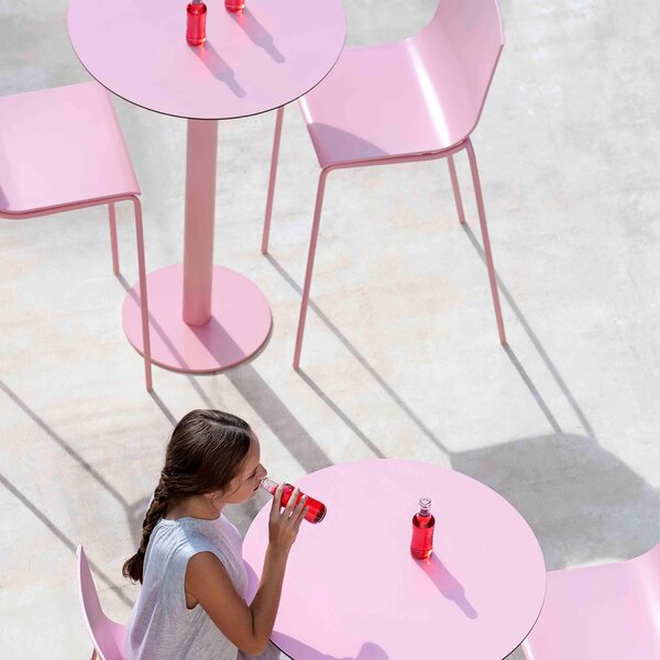 Diabla designové židle Vent Chair (bílý sedák, růžová podnož)