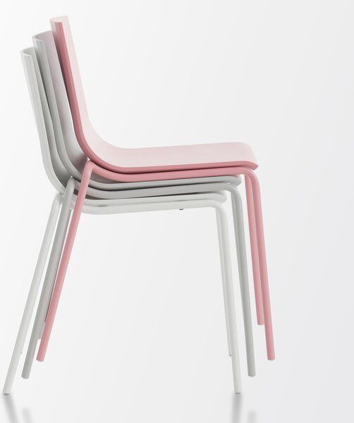 Diabla designové židle Vent Chair (bílý sedák, růžová podnož)