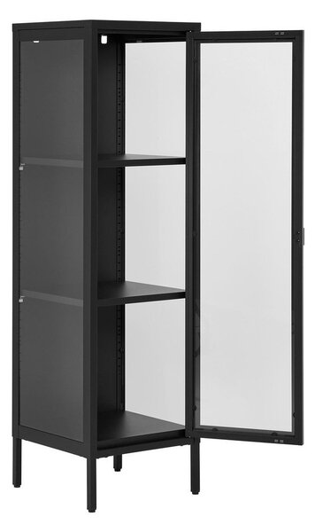 Černá kovová vitrína 40x140 cm Brisbane – House Nordic