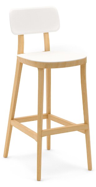 Infiniti designové barové židle Porta Venezia 67 cm (bílá/ buk přírodní)