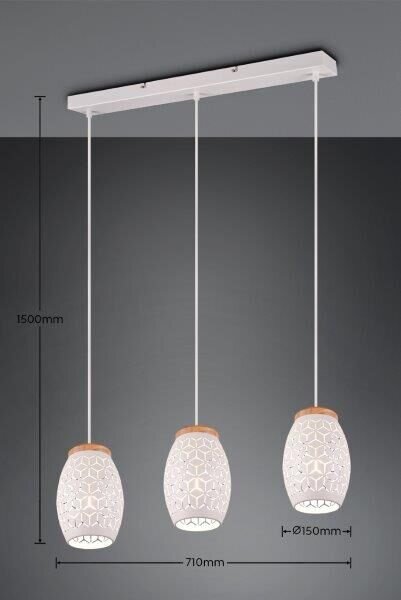 TRIO Reality R31573031 BIDAR závěsné svítidlo 3xE27 bílá matná