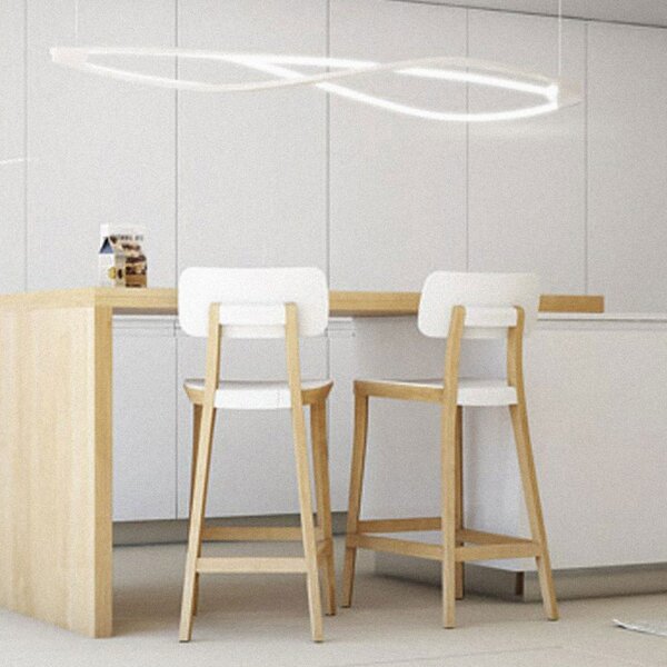 Infiniti designové barové židle Porta Venezia 67 cm (bílá/ buk přírodní)