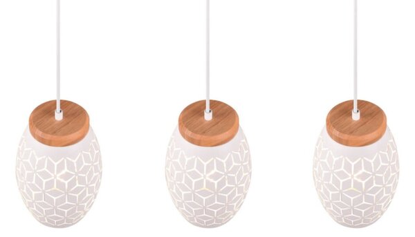 TRIO Reality R31573031 BIDAR závěsné svítidlo 3xE27 bílá matná