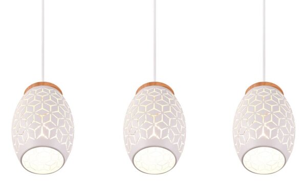 TRIO Reality R31573031 BIDAR závěsné svítidlo 3xE27 bílá matná