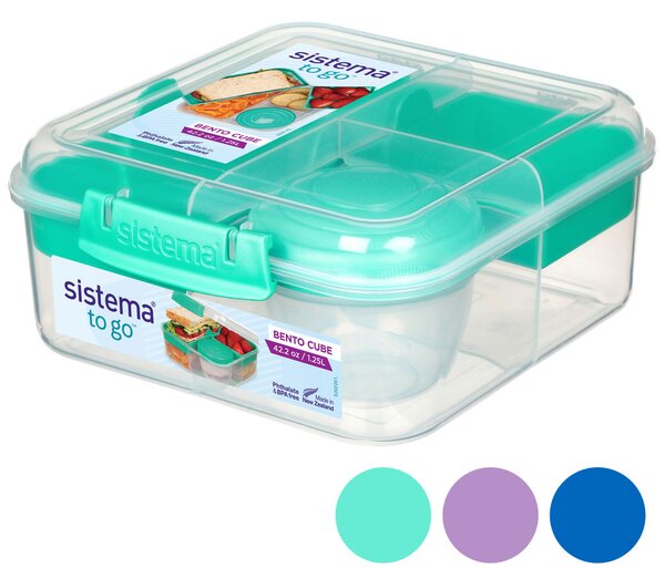 Sistema Box na jídlo To Go s 5 oddíly a kelímkem 1,25l Barva: minty teal