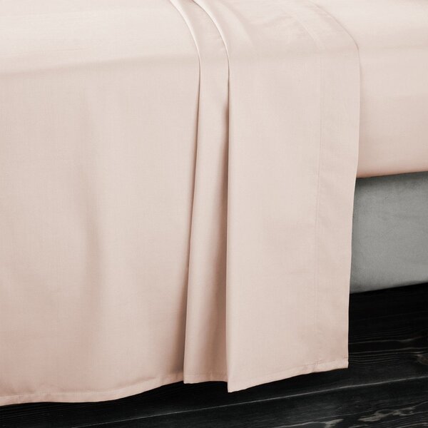 Béžové prostěradlo z bavlněného saténu 275x275 cm Cotton Sateen – Bianca