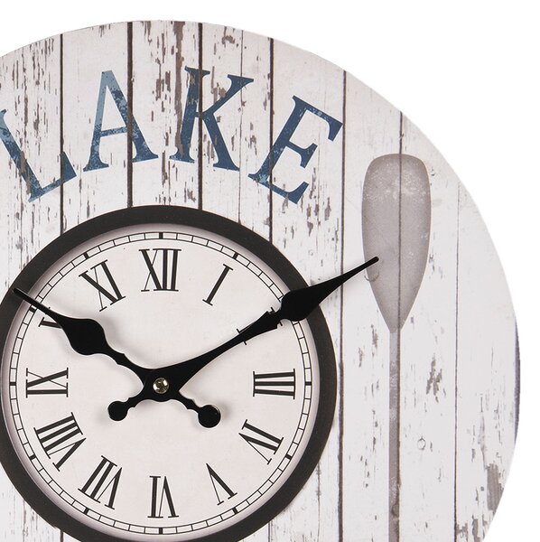 Dřevěné nástěnné hodiny Lake House 34 cm