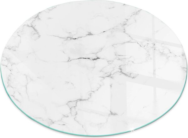 Sklenný podlahový panel pro Fi 100 cm - Sklenný krbový panel - Sklenný krbový panel - Ochranné sklo - Ochranný panel proti jiskrám - Sklenný podlahový panel proti ohni - Tepelná ochrana - Ochrana podlahy ze skla - Mramorový vzor s ilkami