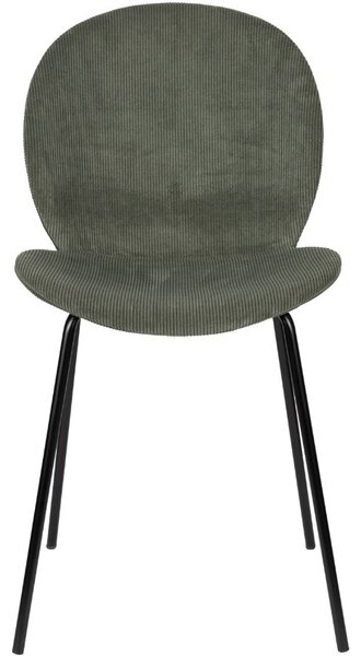 Zelená manšestrová jídelní židle ZUIVER BONNET