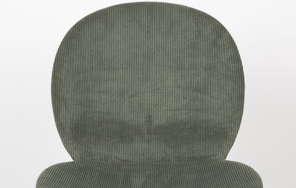 Zelená manšestrová jídelní židle ZUIVER BONNET