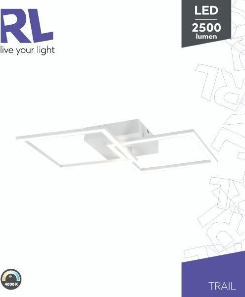 TRIO Reality R64492131 TRAIL stropní svítidlo SMD LED 20W/2500lm 4000K bílá matná