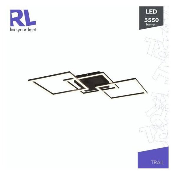 TRIO Reality R64493132 TRAIL stropní svítidlo SMD LED 31W/3550lm 3000K černá matná