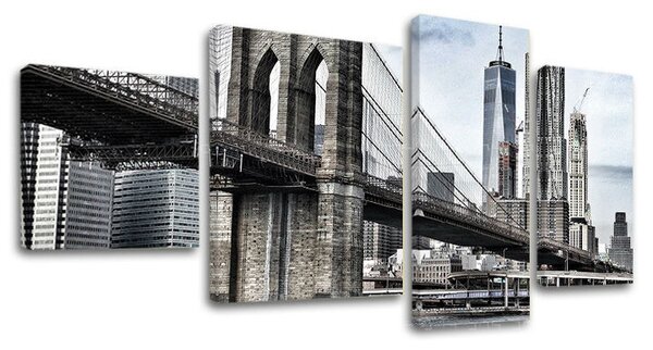 4dílná nástěnná malba MĚSTO / NEW YORK ME115E40