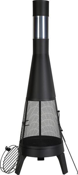 VEVOR zahradní krb, terasová kamna 508x1495 mm, kuelové ohnit pro grilování a vytápní, aztécká venkovní kamna pro terasu, zahradu, dvr